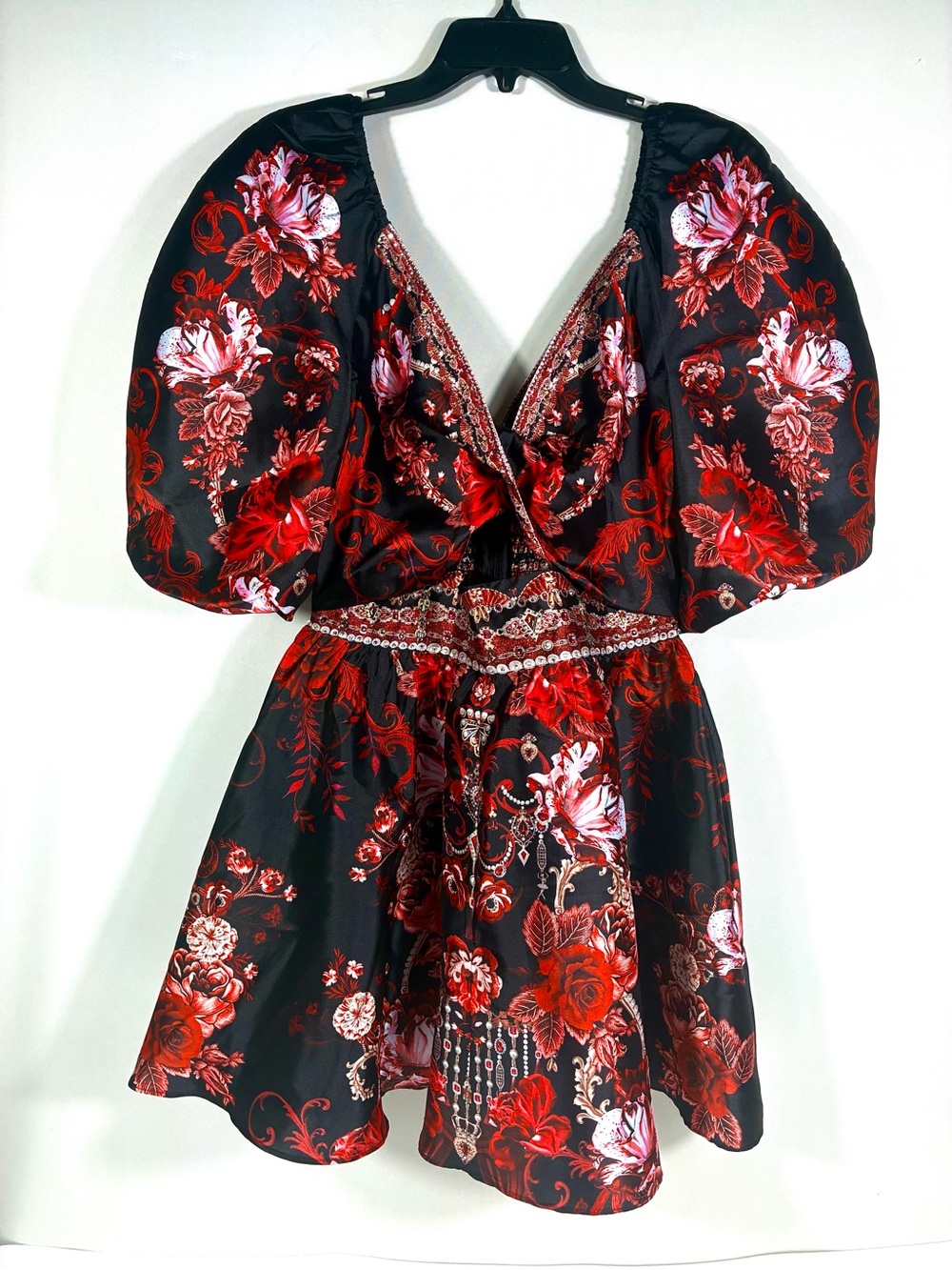 Camilla Sisterhood of the Rose Puff Sleeve Mini Dress Medium NWT - Picture 3 of 17
